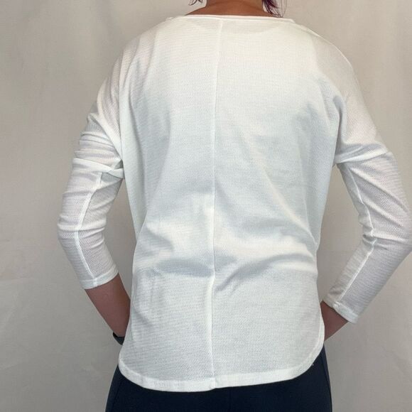 Unbranded Womens Sheer Front Tie Button Front V Neck White Cardigan M Med Medium - Picture 2 of 13